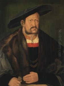 Bildnis Eines Vornehmen Herrn - Halbfigur by Hans Schoepfer the Elder