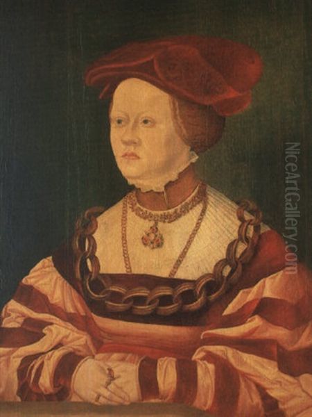 Bildnis Einer Vornehmen Dame Mit Renaissanceschmuck - view 1