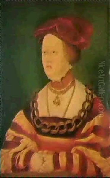 Bildnis Einer Dame Mit Renaissanceschmuck Und-hut. - view 1