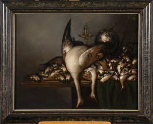 Vanite Et Nature Morte Au Trophee De Chasse by Petrus Schotanus