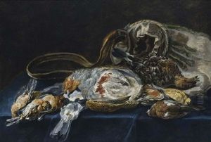 A Vanitas Hunting Still Life by Petrus Schotanus