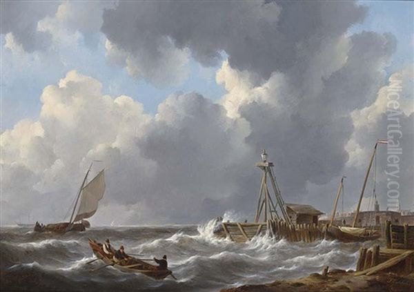 Voor De Rede Van Vlissingen (shipping Near The Roads Of Flushings) - view 1
