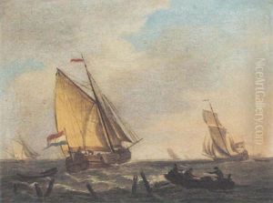 A Dutch Barge Setting Out To Sea