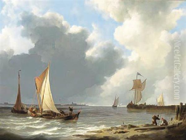 Sailing Vessels In An Estuary - view 1