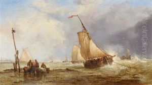 Marina. Escena De Pescadores by Petrus Jan (Johannes) Schotel