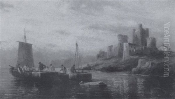 Coastal Landscape With Fishermen - view 1