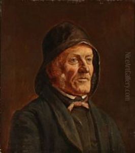Portrait Of A Fisherman by Ludvig Abelin Schou