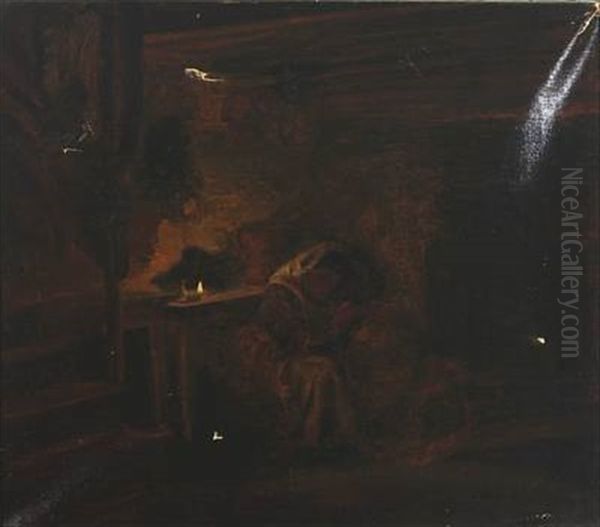 An Italian Interior With A Woman - view 1