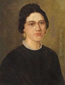 Dameportraet by Ludvig Abelin Schou