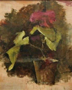 Urtepotte Med Blomster by Peter Alfred Schou