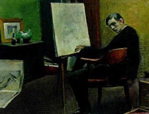 An Artist In His Studio by Peter Alfred Schou