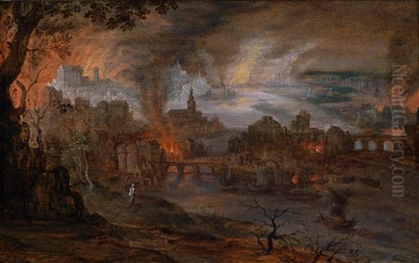 Landschaft Mit Brennender Stadt (sodom Oder Troja?) - view 1