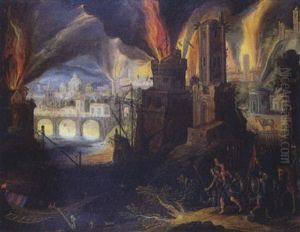 Enee Et Anchyse Fuyant L'incendie De Troie