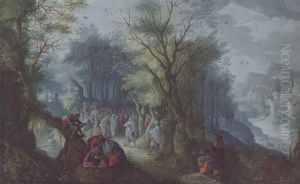 Bewaldete Landschaft Mit Der Predigt Johannes Der Taufer Bewaldete Landschaft Mit Der Predigt Johannes Der Taufer