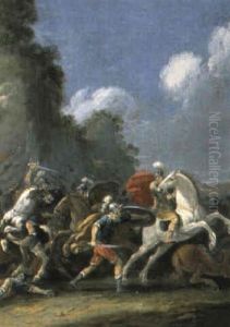 Mythologische Reiterschlacht by Pieter Schoubroeck