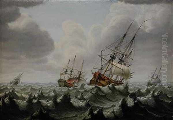 Sjoslag Mellan Den Svenska Och Engelska Flottan, Mojligen Orlogsskeppet Olands Strid 1704 - view 1