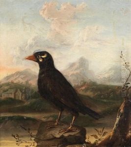 A Mynah Bird, An Imaginary Mountainous Landscape Beyond