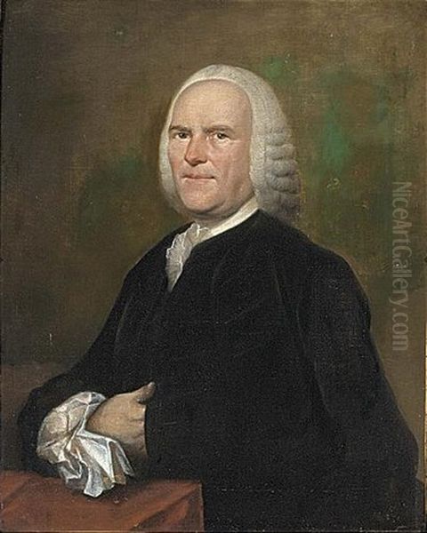 A Portrait Of Christiaan Aansorgh, Aged 58, Wearing A Black Costume With White Lace Collar And Sleeves - view 1