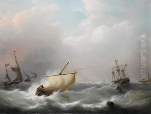 Marine Scene by Martinus Schouman