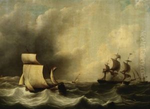 Auf Sturmischer See by Martinus Schouman