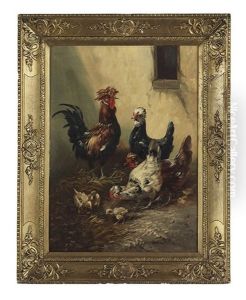 Poultry In The Barn by Henry Schouten