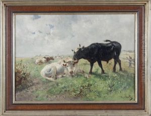 Kuhe Auf Der Weide by Henry Schouten