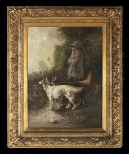 Shepherd With Two Dogs Shepherd With Two Dogs
