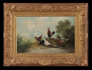 Poultry At Mealtime by Henry Schouten