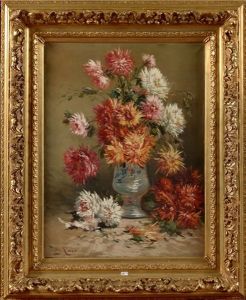 Vase De Dahlias