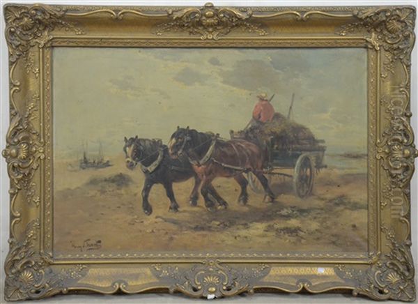 Scene De Paysage Avec Chevaux - view 1