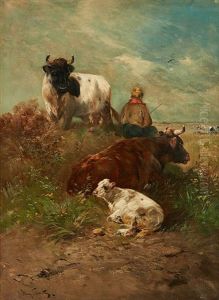 Troupeau En Bord De Mer by Henry Schouten