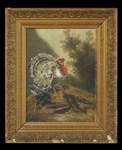 Turkey In The Farmyard (pair)