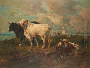 Troupeau En Bord De Mer by Henry Schouten