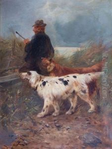 Chasseur Et Chiens A La Cote by Henry Schouten