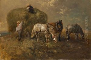 La Rentree Des Foins Avant L'orage by Henry Schouten