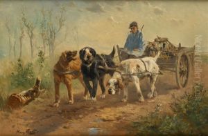 Chariot Tire Par Trois Chiens