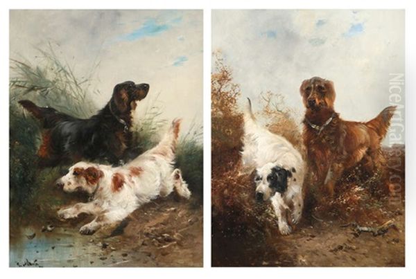 Couple De Chiens De Chasse (pair) - view 1