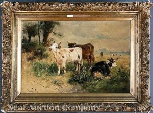Herd Of Cows In A Landscape by Henry Schouten