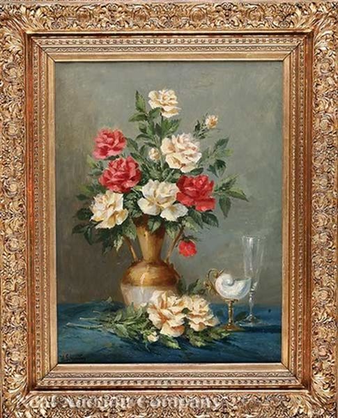 Still Life With Roses And A Nautilus Shell Cup - view 1