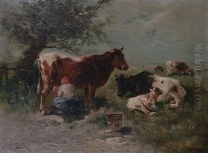 Trayant Les Vaches Trayant Les Vaches