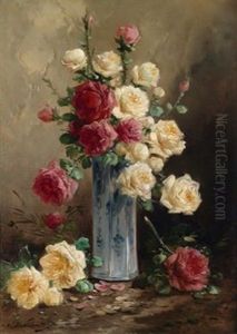 Rosenstraus In Einer Porzellanvase