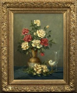 Still Life With Roses And A Nautilus Shell Cup