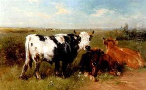 Weite Landschaft Mit Weidenden Kuhen by Henry Schouten