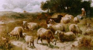 A Shepherd Watching The Sheep A Shepherd Watching The Sheep