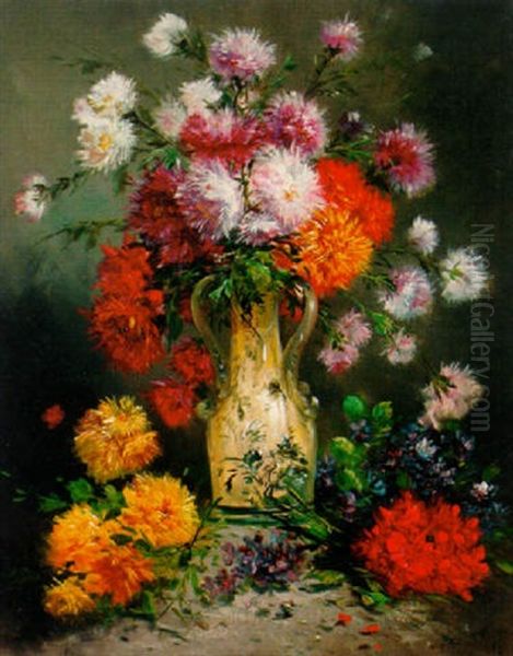Summer Flowers In A Tall Vase - view 1