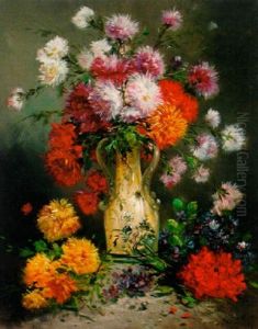 Summer Flowers In A Tall Vase Summer Flowers In A Tall Vase