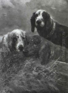 Drei Jagdhunde by Henry Schouten