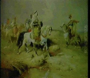 A Group Of Arab Horsemen