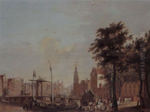 A View Fo The Amstel River Near The Muntorren, Amsterdam