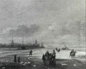 Winter Canal Scene